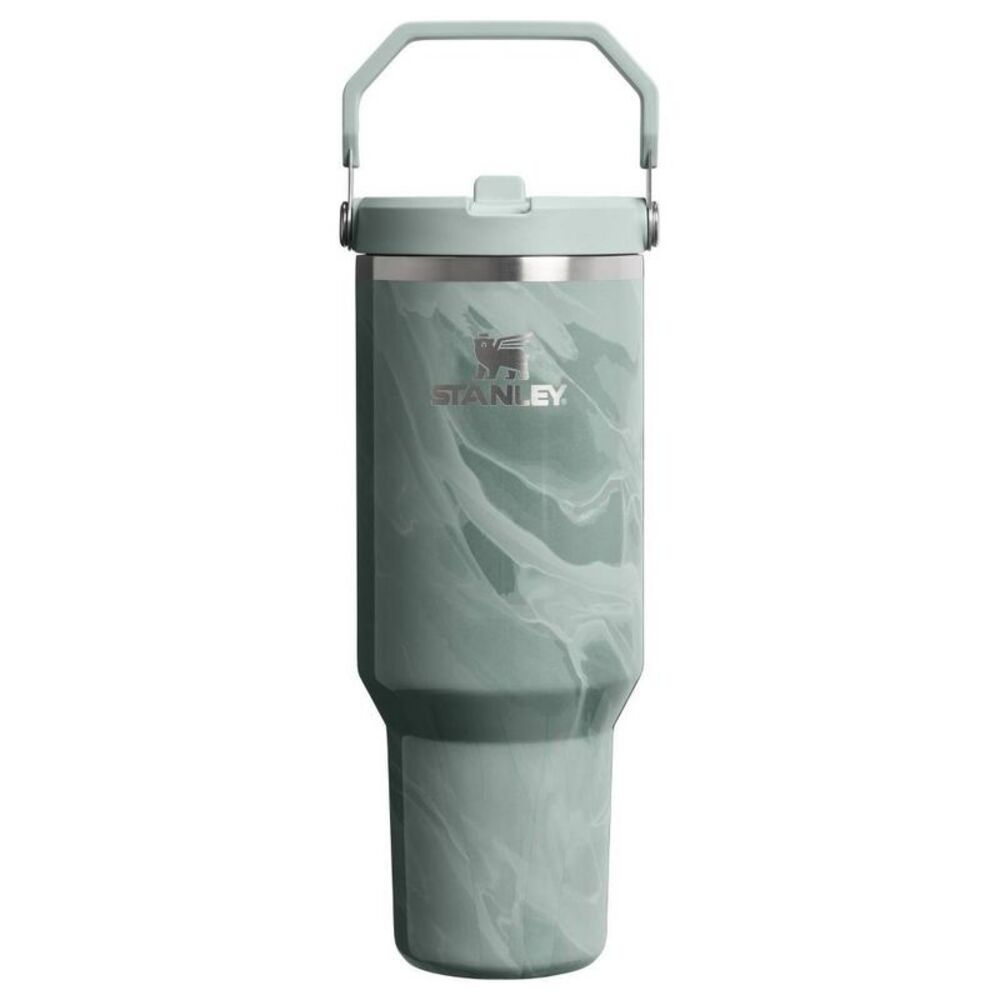 Stanley 40 oz Stainless Steel Ice Flow Flip Straw Tumbler Agate Calacatta